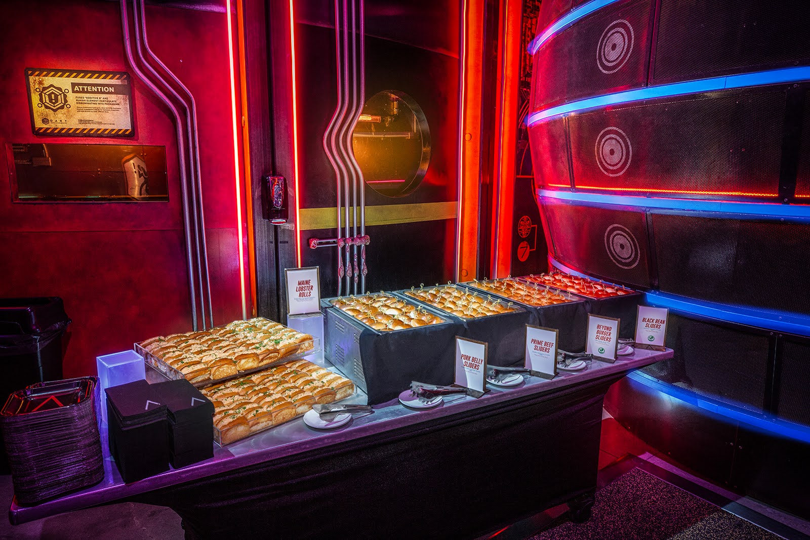 Full buyout food at Meow Wolf Las Vegas
