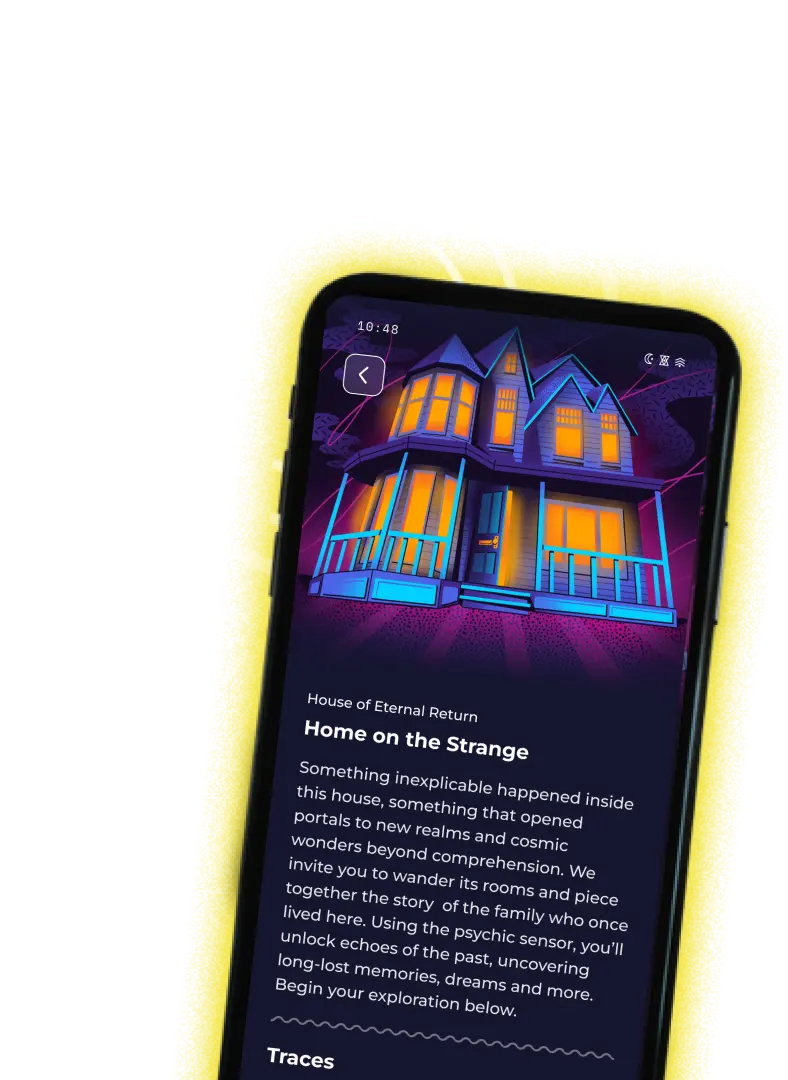 mobile app - House of Eternal Return - Meow Wolf Santa Fe