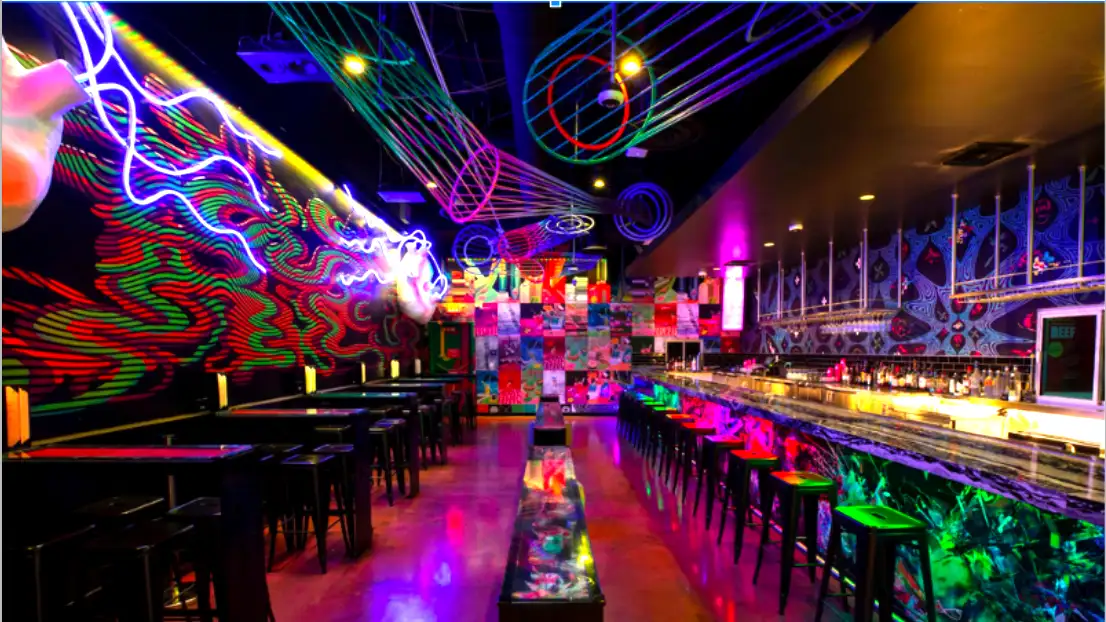 Datamosh inside of Meow Wolf Omega Mart