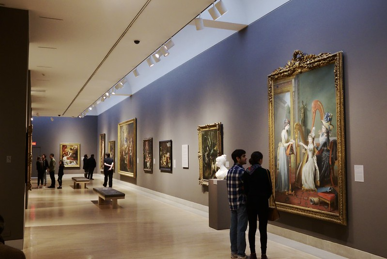 Dallas Museum of Art hallway where families can enjoy breathtaking art.