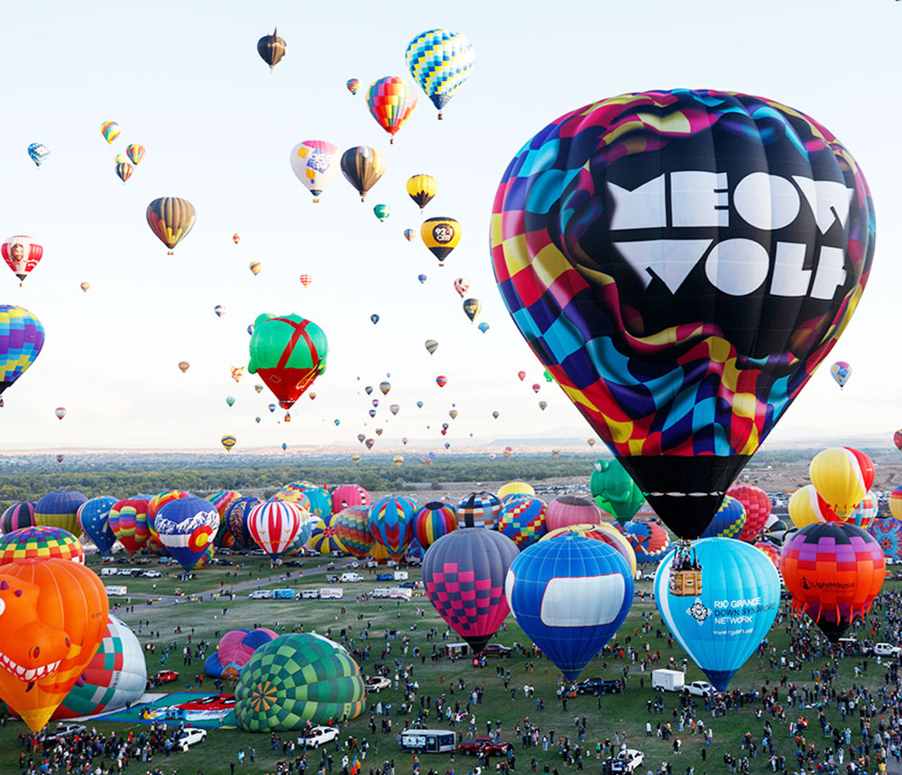 balloon fiesta ride contest image promo page meow wolf hot air balloon at albuquerque balloon festival