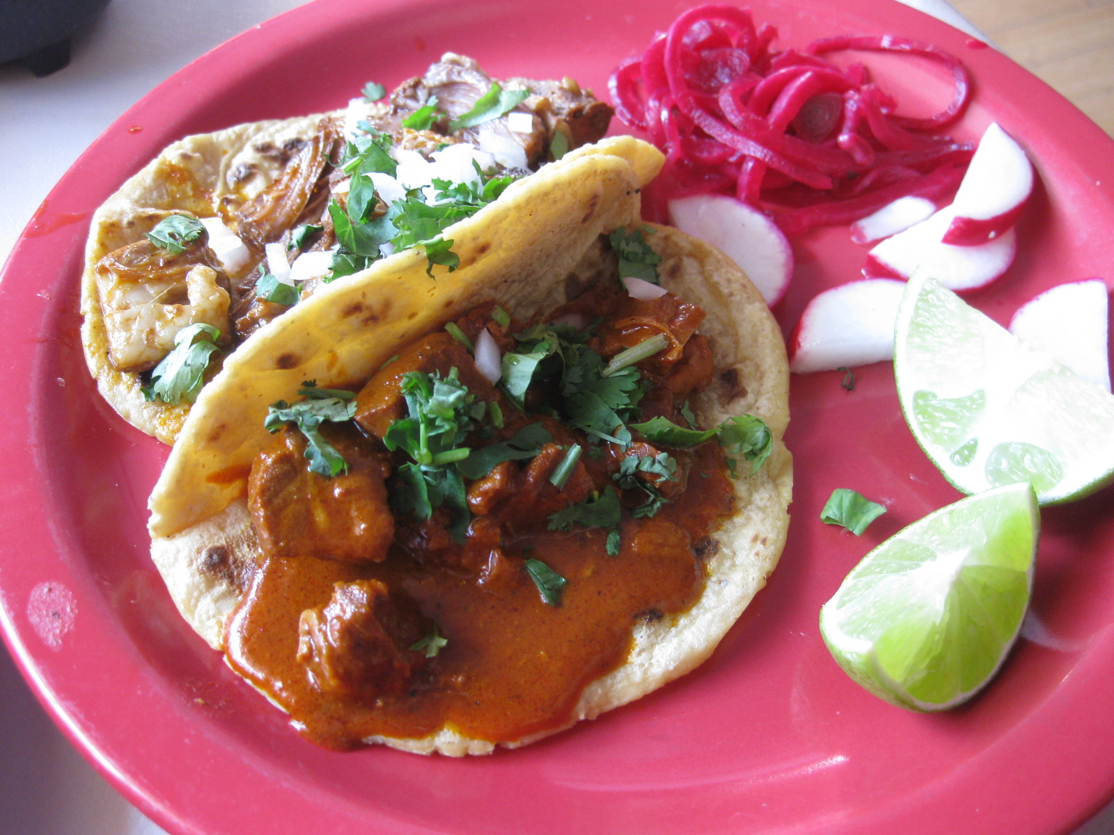 The Cochinita Pibil taco from El Comal in Santa Fe, NM.