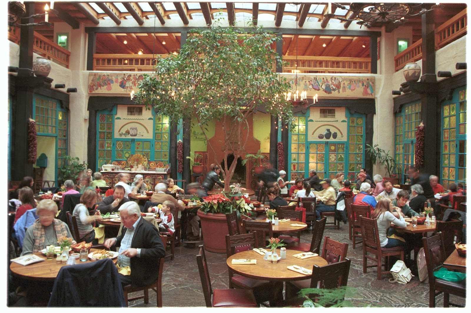 La Plazuela interior at the La Fonda Hotel in Santa Fe, NM.