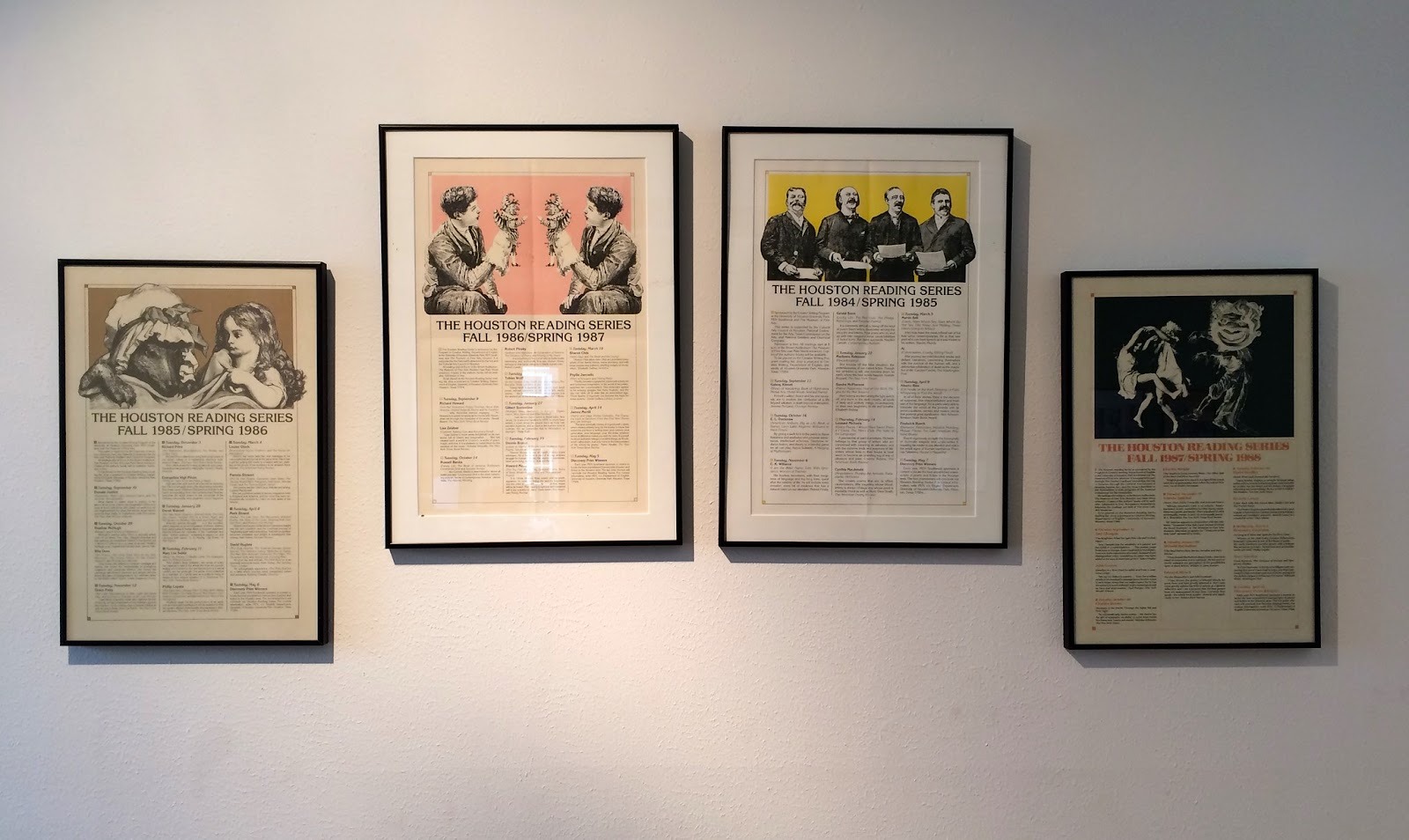 Advertisements for the Houston Reading Series at the Inprint House in Houston, TX.