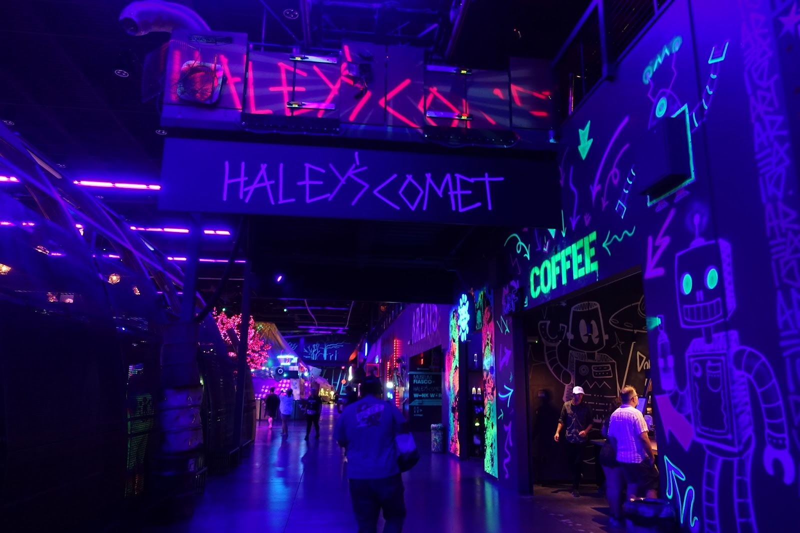  Haley’s Comet sign inside AREA15