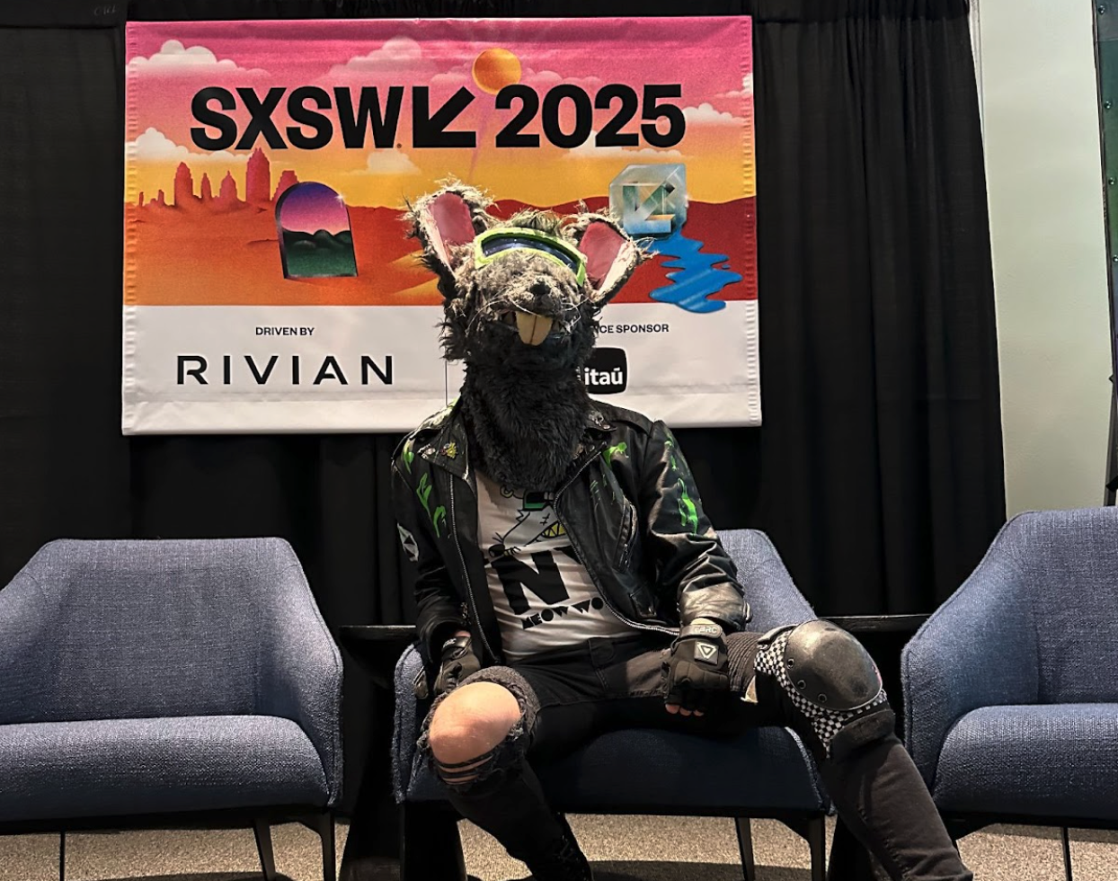 plotzo meow wolf sxsw rat mascot