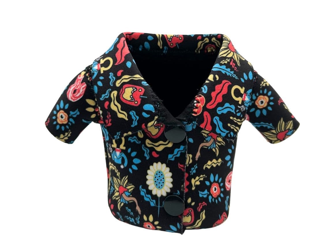 small floral shirt koozie 